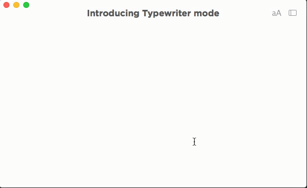 typewriter-mode